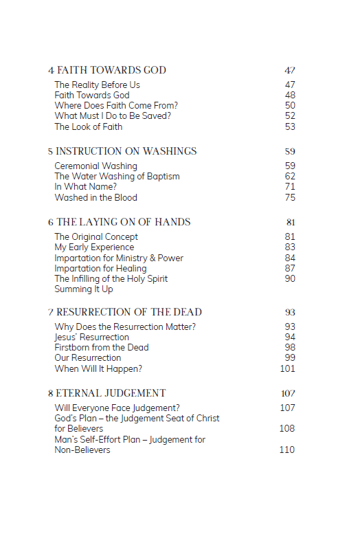 Foundations Table of Contents